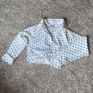 cropped shirt polka dot